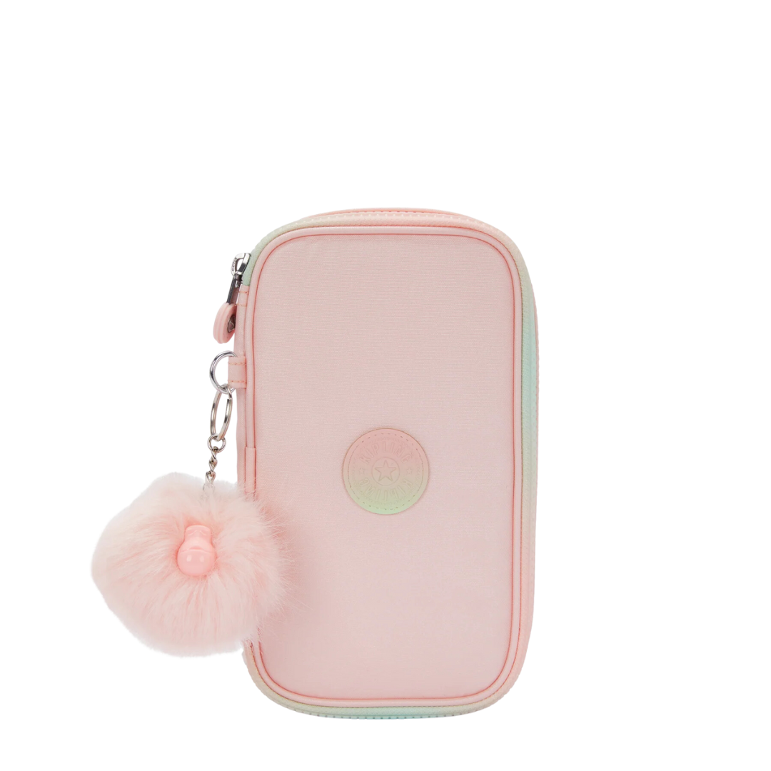 Kipling 50 Pens Pencil Case | Blush Metallic