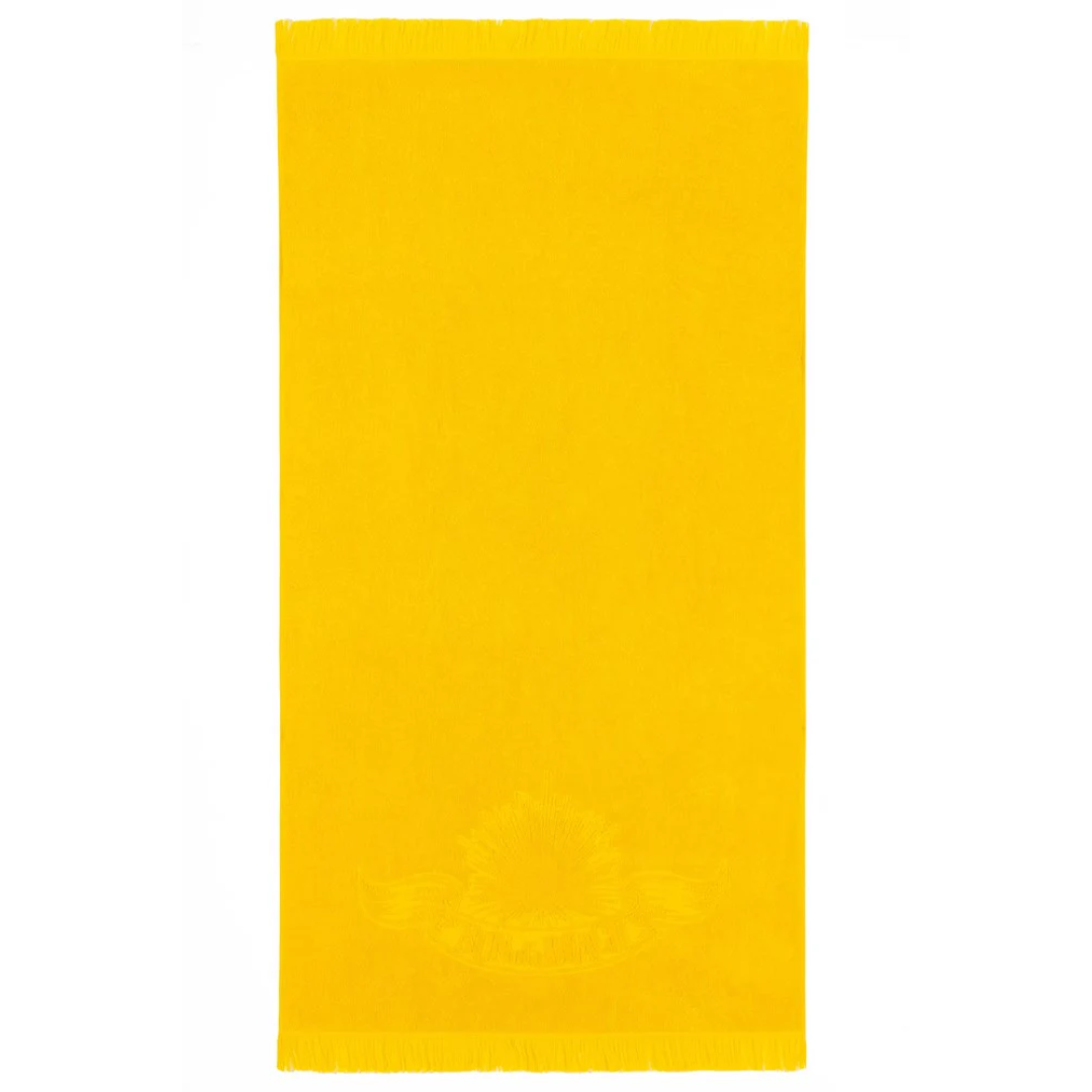 Sun of a Beach Monochrome Beach Towel | Yellow