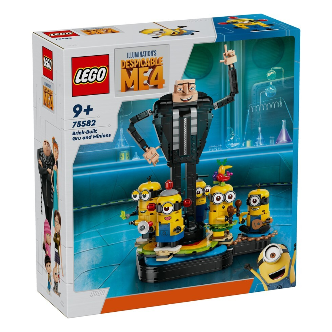 Lego Brick-Built Gru and Minions