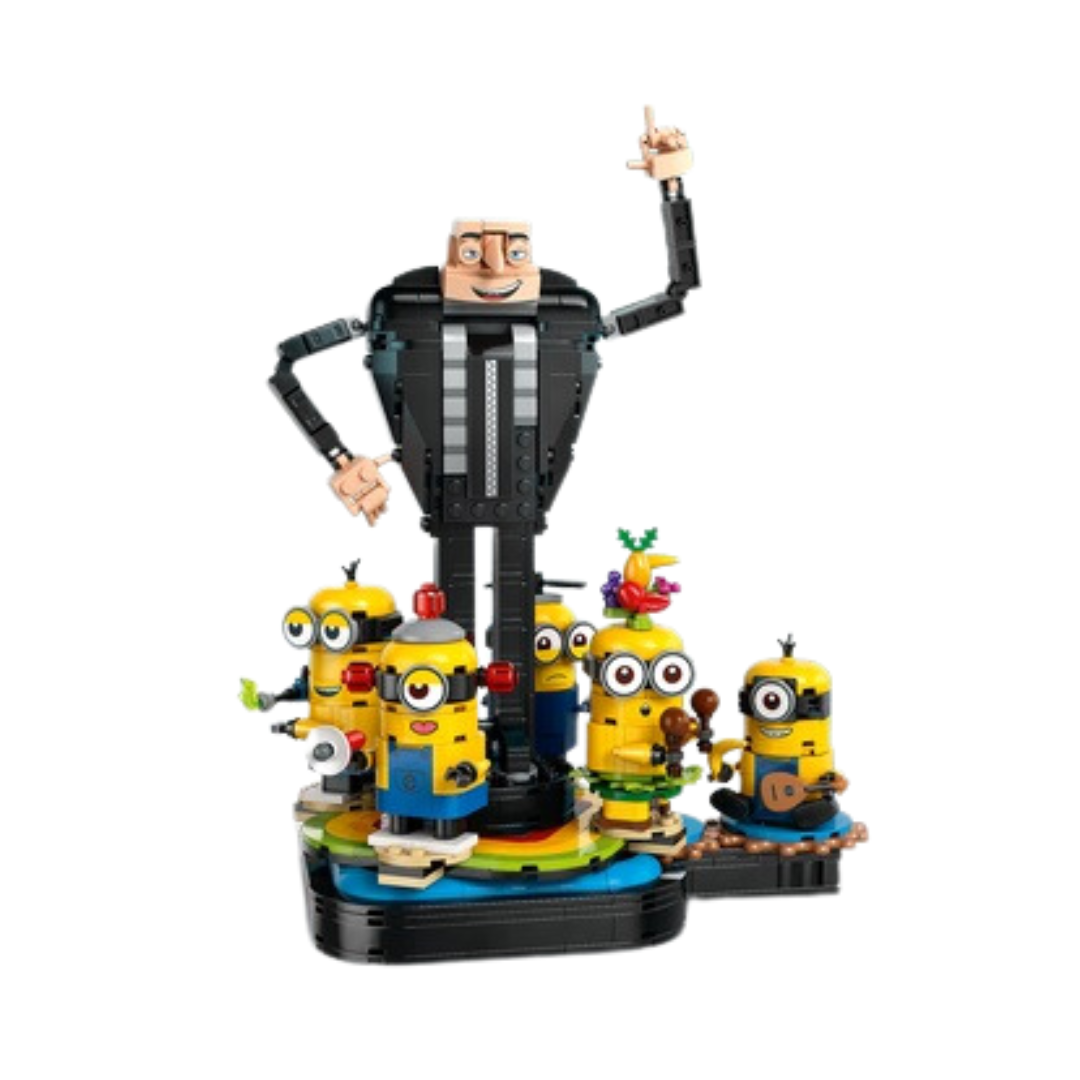 Lego Brick-Built Gru and Minions