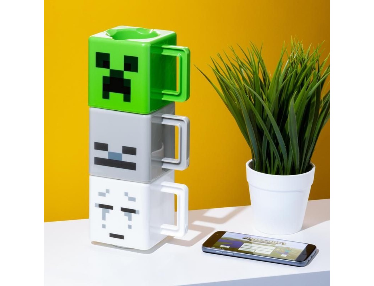 Minecraft Set Of 3 Stacking Mugs