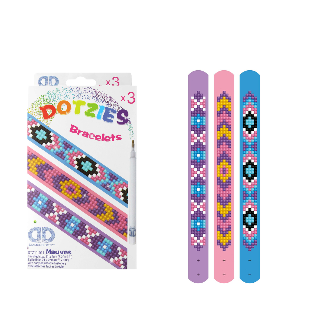 Dotzies 3 Bracelets Multi Pack Mauves