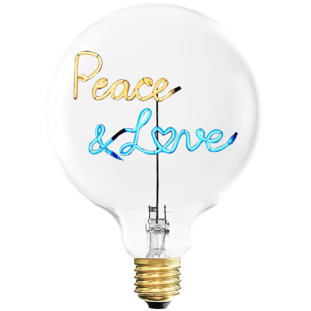 Decorative Light Bulb | Peace & Love