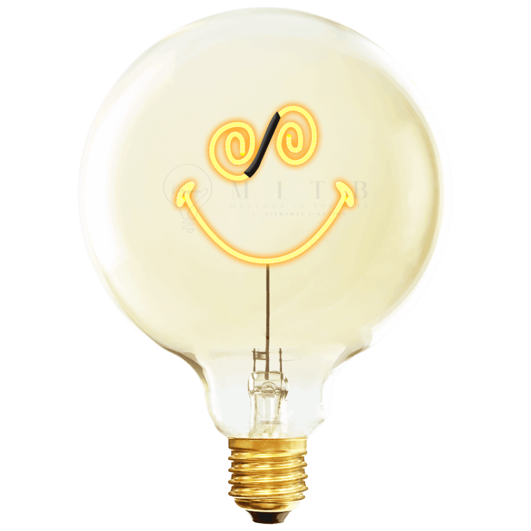 Decorative Light Bulb | Smiley Confused