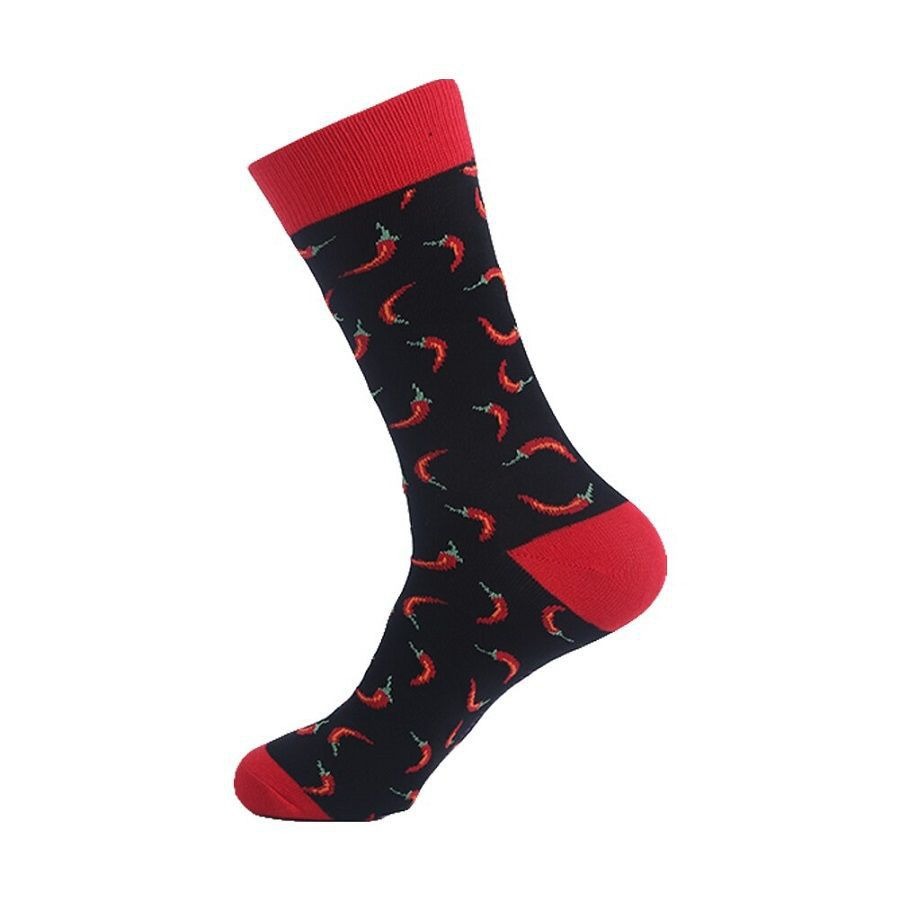 Soxxiez Red Pepper Black Socks