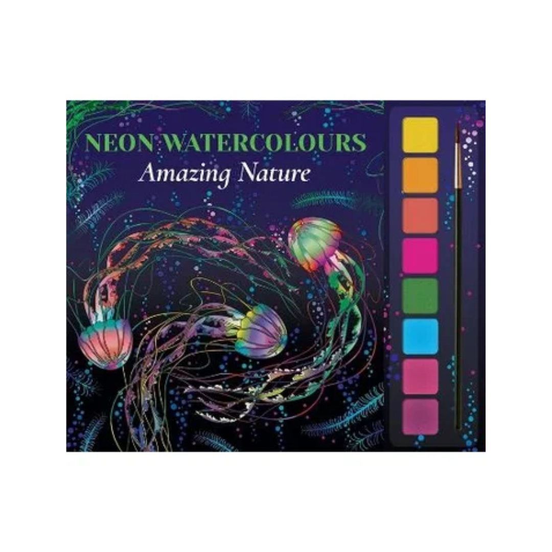 Neon Watercolors Painting Book | Amazing Nature