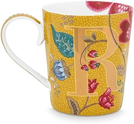 Alphabet Mug - Blushing Birds Yellow R