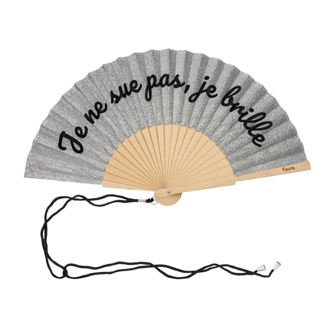Textile Hand Fan | Je Ne Sue Pas Je Brille