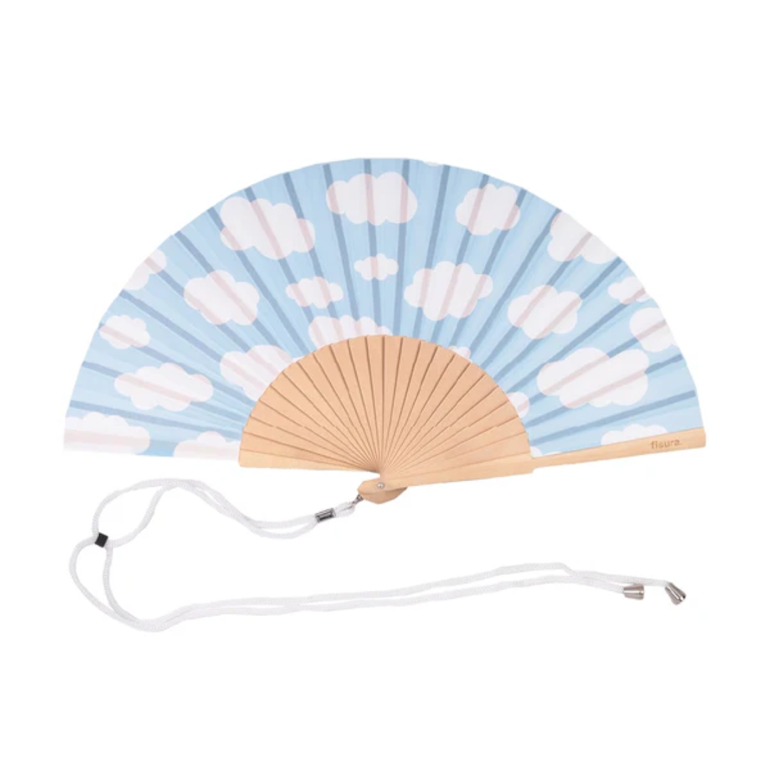 Textile Hand Fan | Clouds