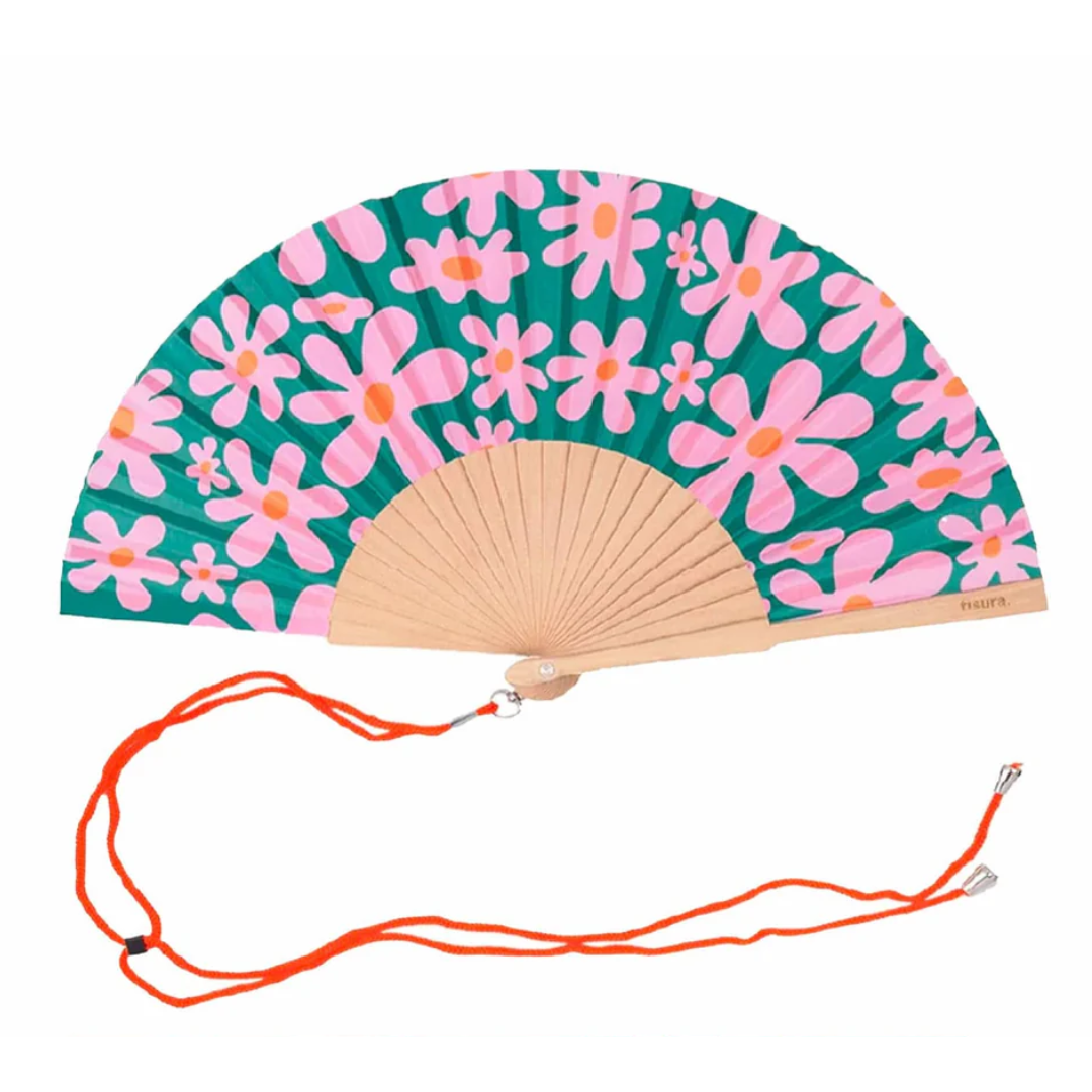Textile Hand Fan | Flowers
