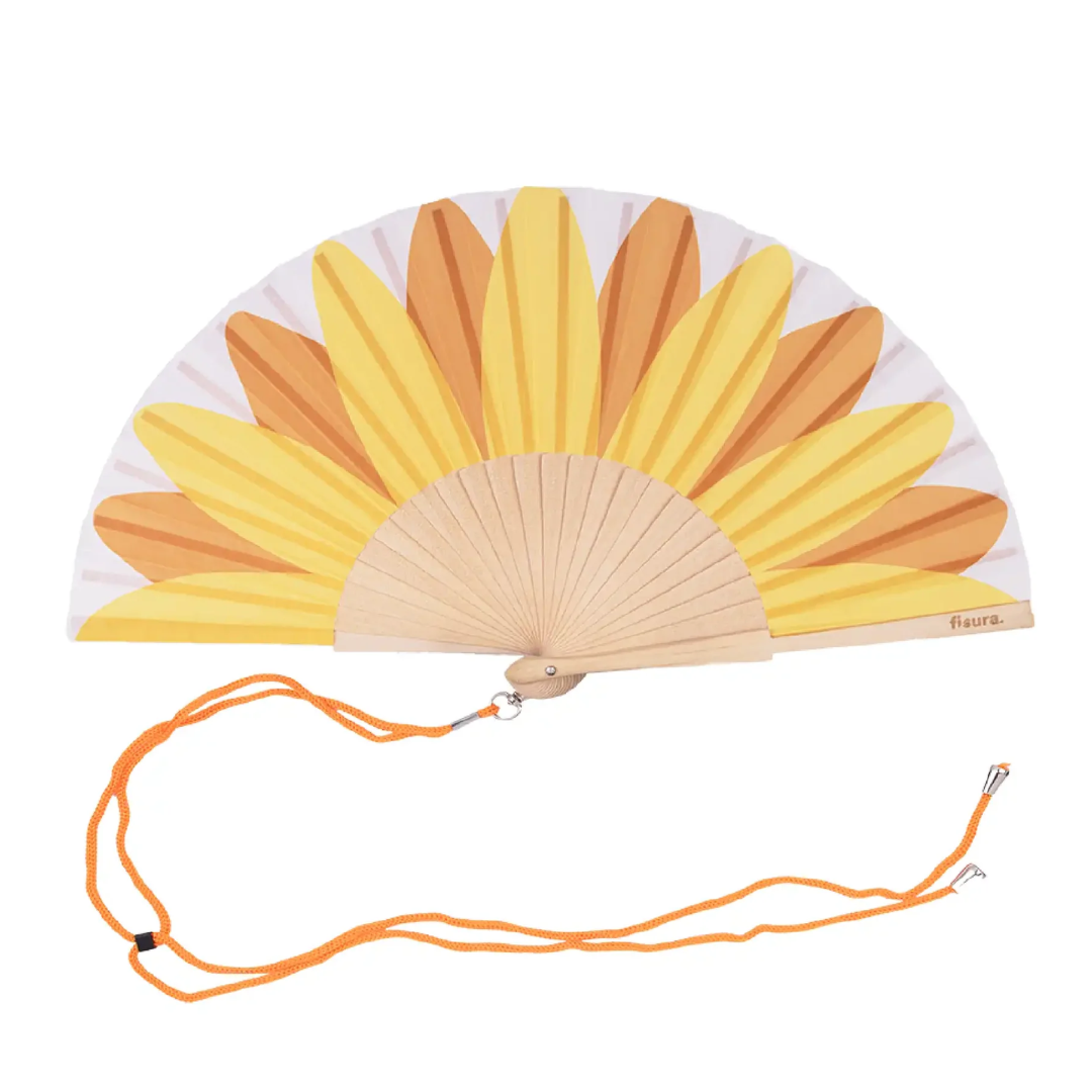 Textile Hand Fan | Sunflower