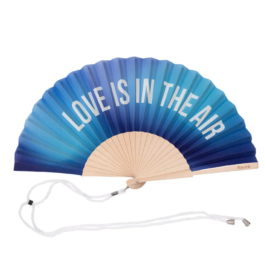 Textile Hand Fan | Love Is In The Air Gradient