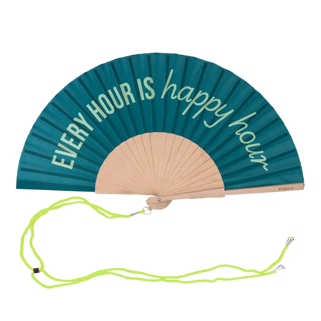 Textile Hand Fan | Every Hour Is Happy Hour