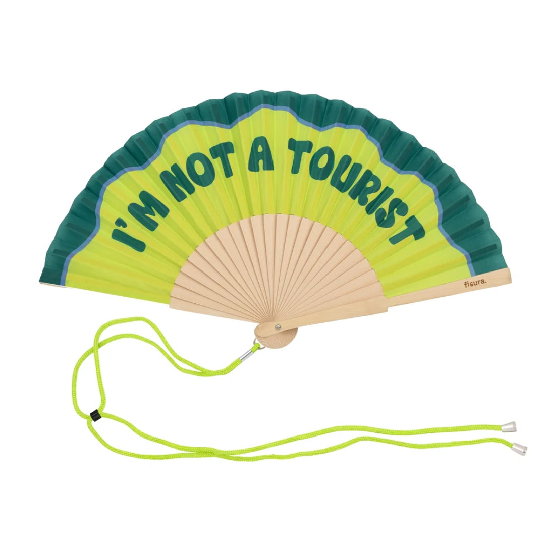 Textile Hand Fan | I'm Not A Tourist
