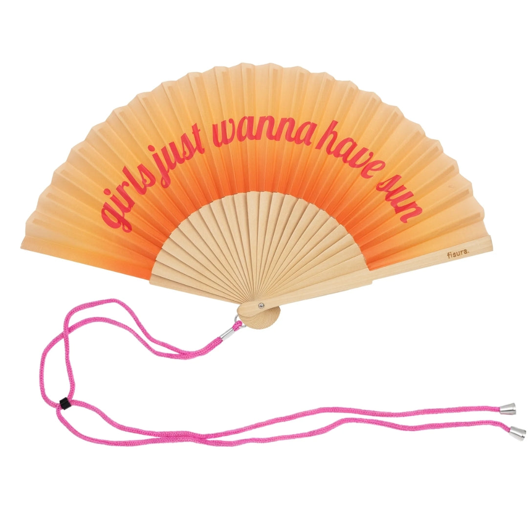 Textile Hand Fan | Girls Just Wanna Have Sun