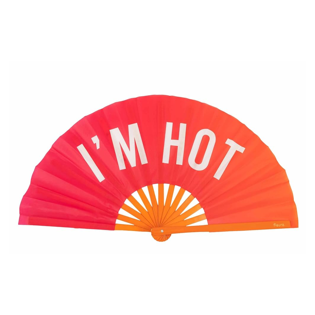 XXL Textile Hand Fan | I'm Hot