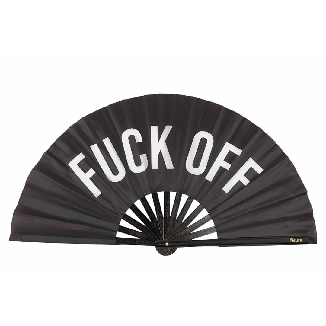XXL Textile Hand Fan | F*ck Off