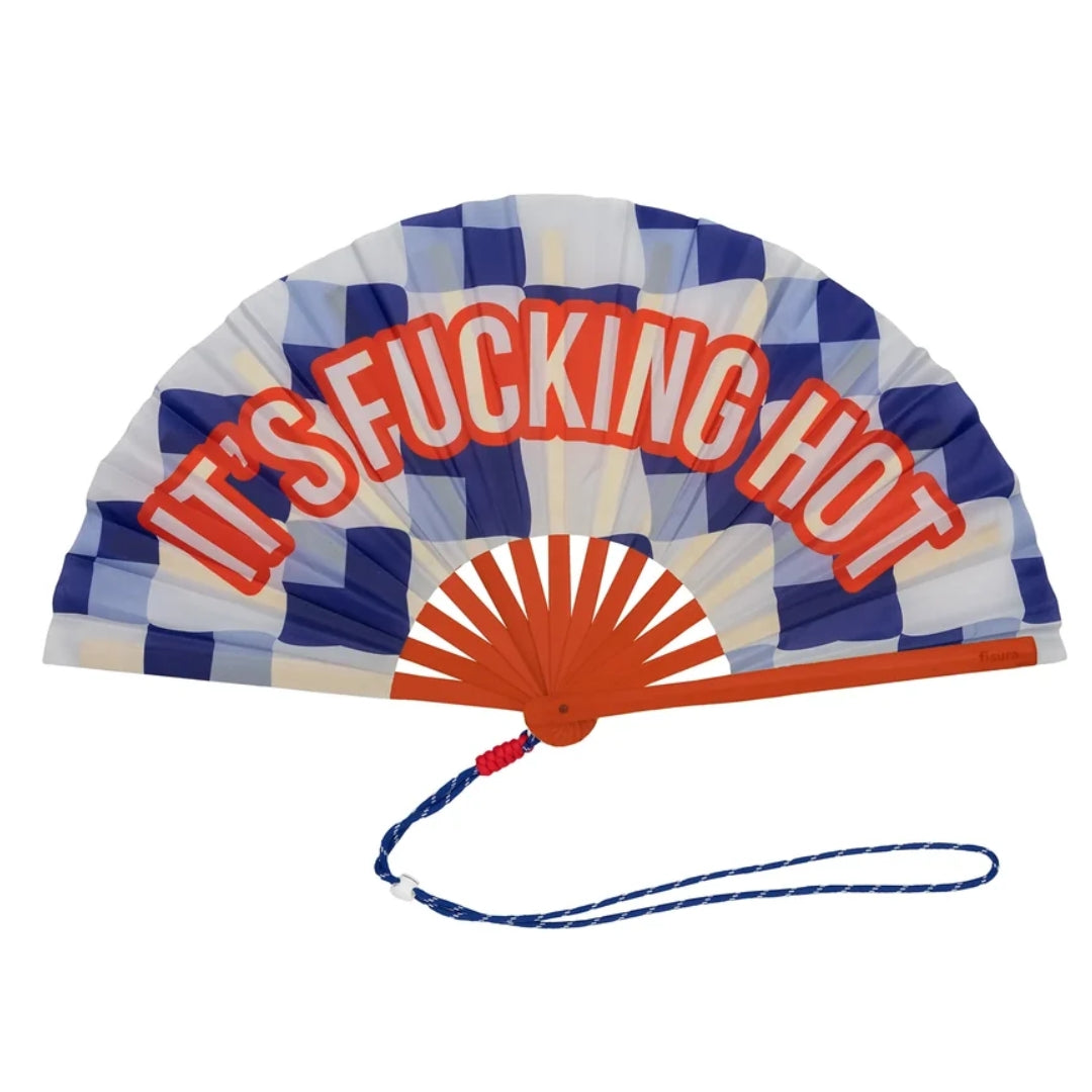 XXL Textile Hand Fan | It's F*cking Hot