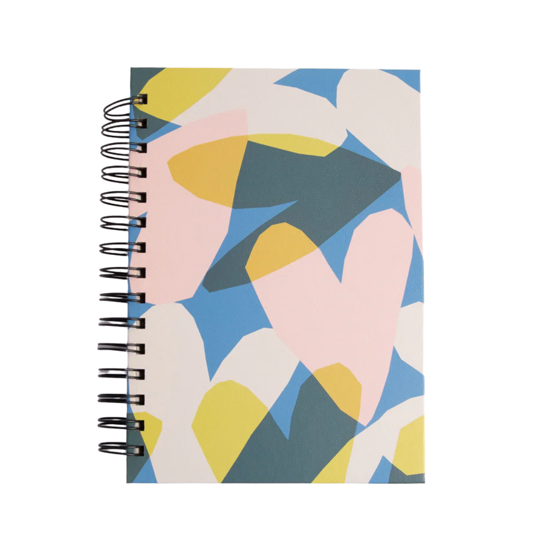 Confetti Hearts Spiral Notebook