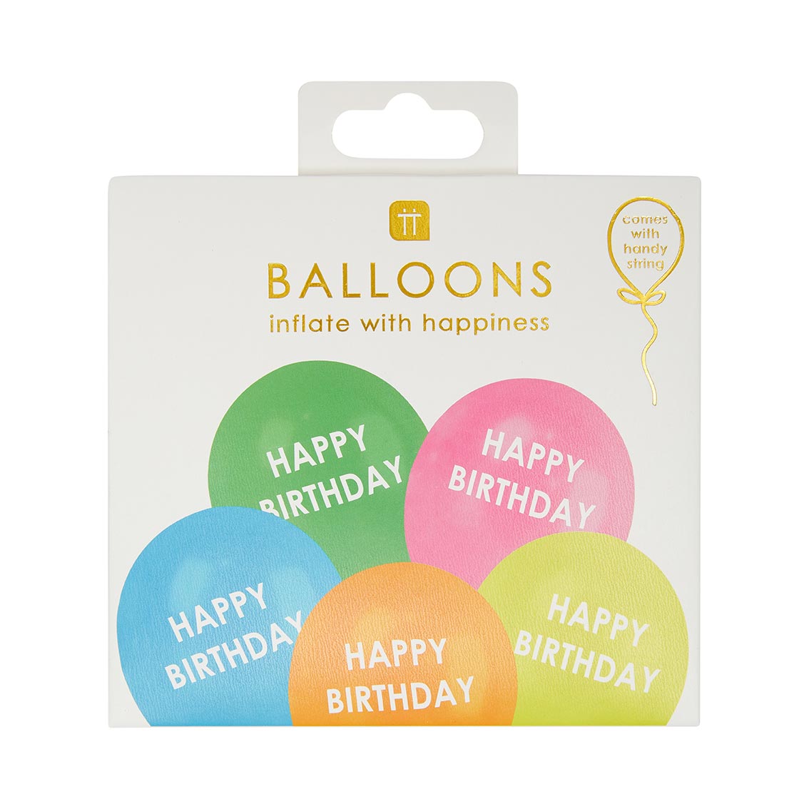 Rainbow 'Happy Birthday' Balloons
