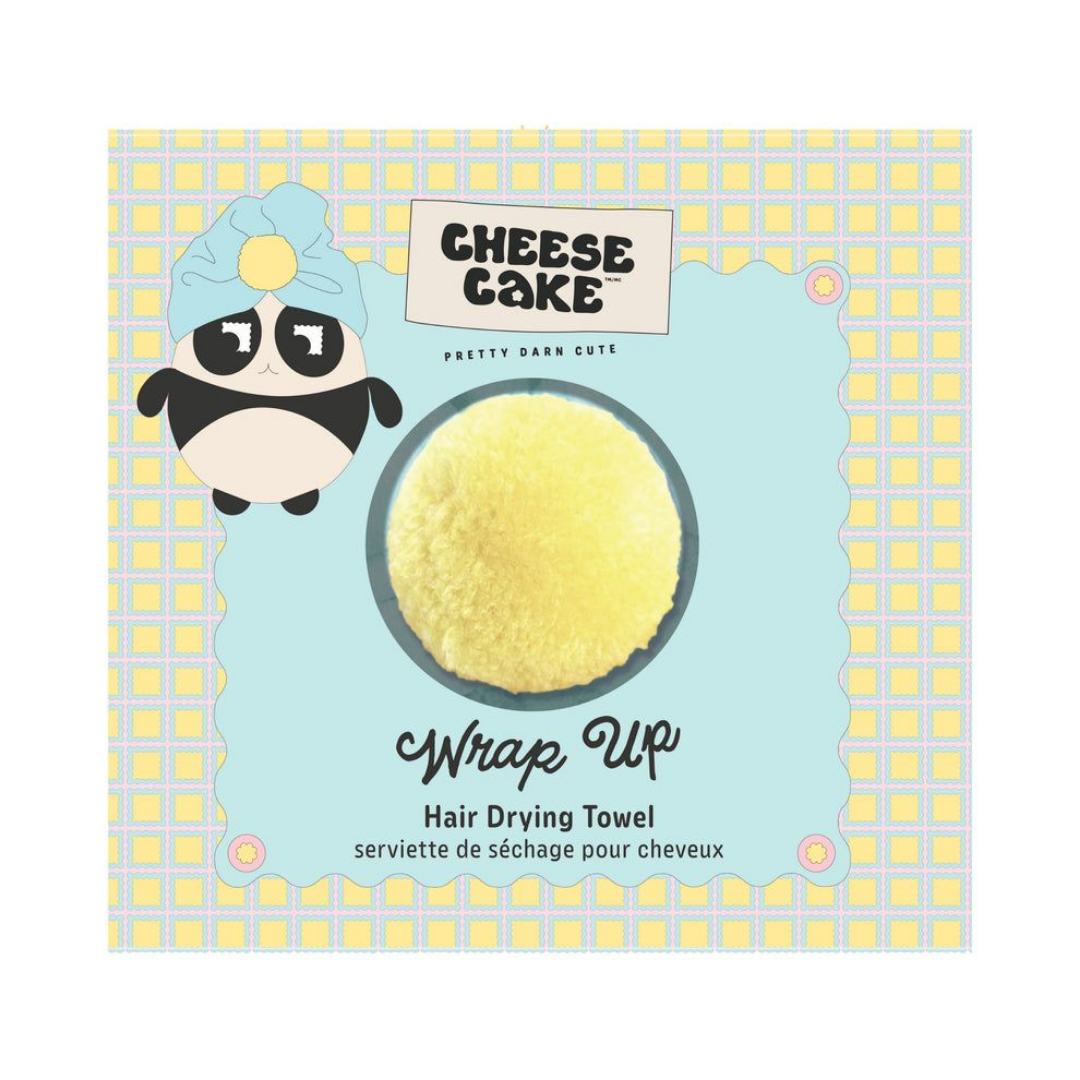 PomPom Turban Towel | Blue & Yellow