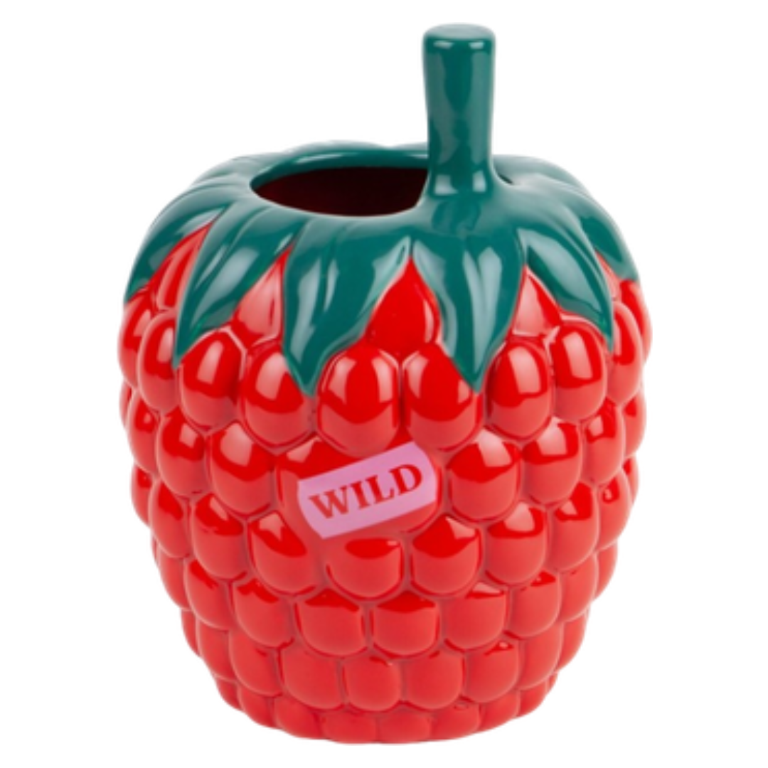 Farmers' Market Raspberry Vase