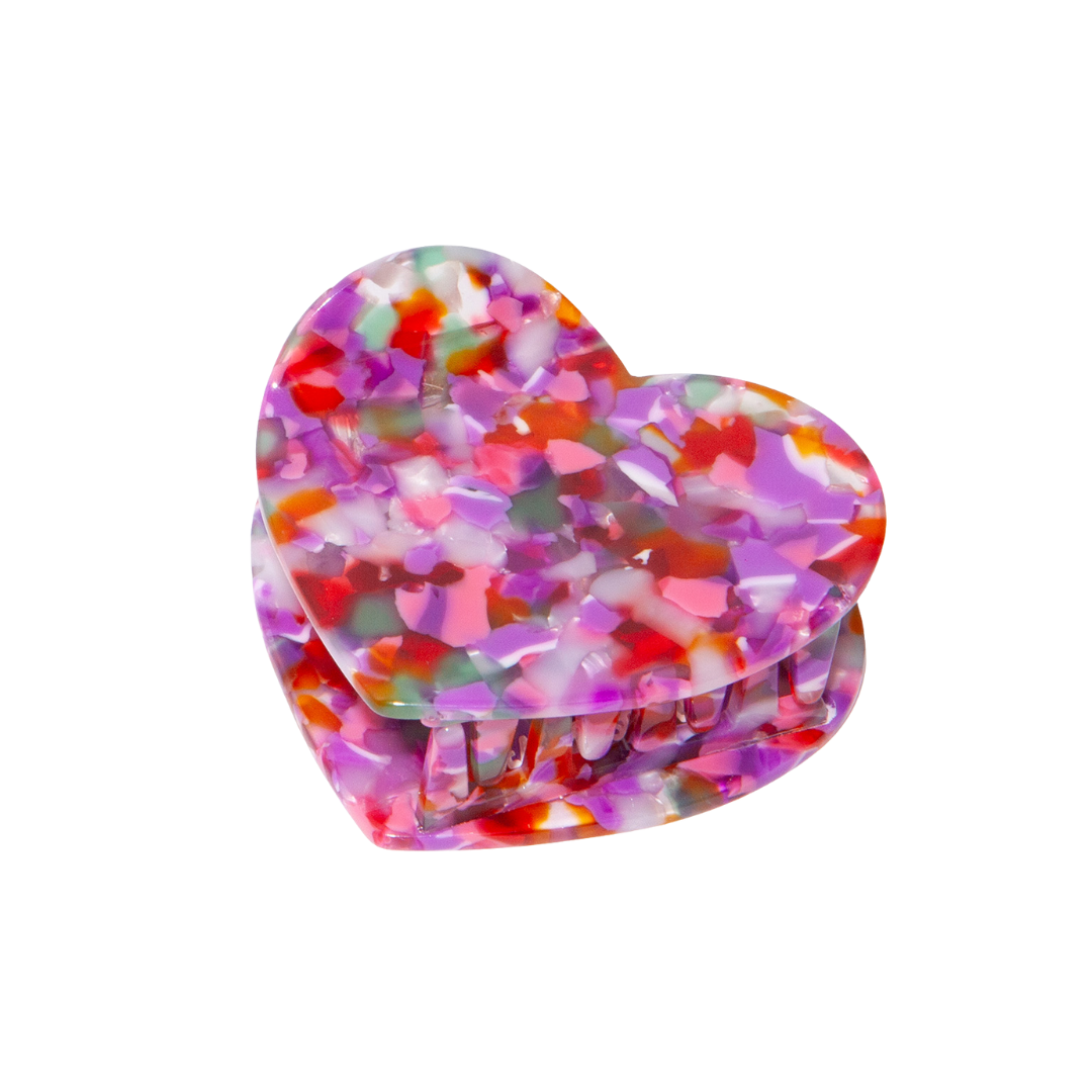 Hair Claw | Heart Multicolor