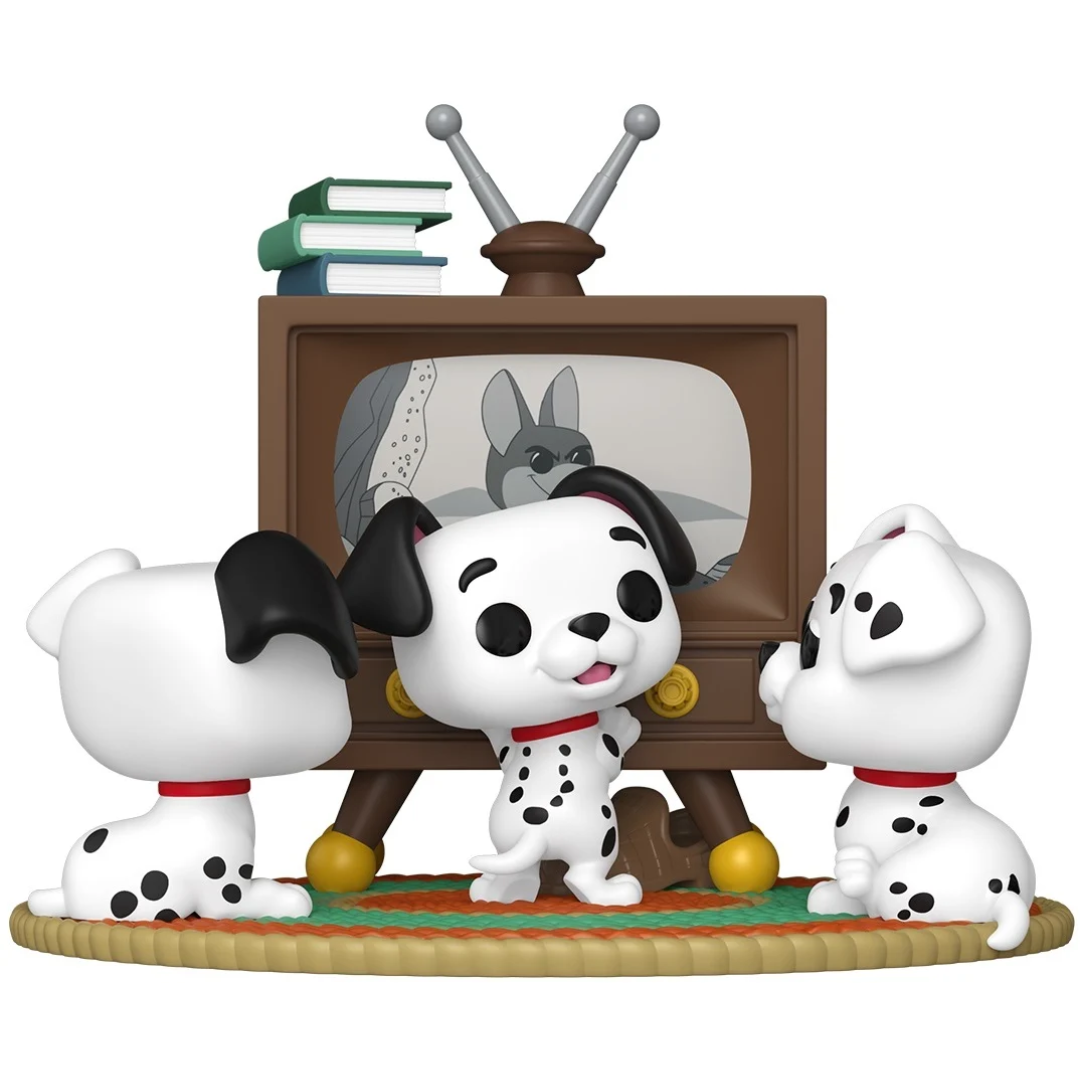 Disney Funko Pop | Rolly, Patch & Lucky With TV "101 Dalmatians"