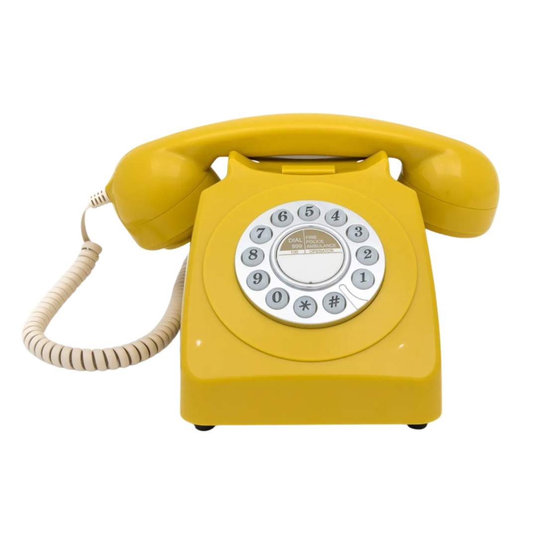 GPO Push Button Telephone | Mustard