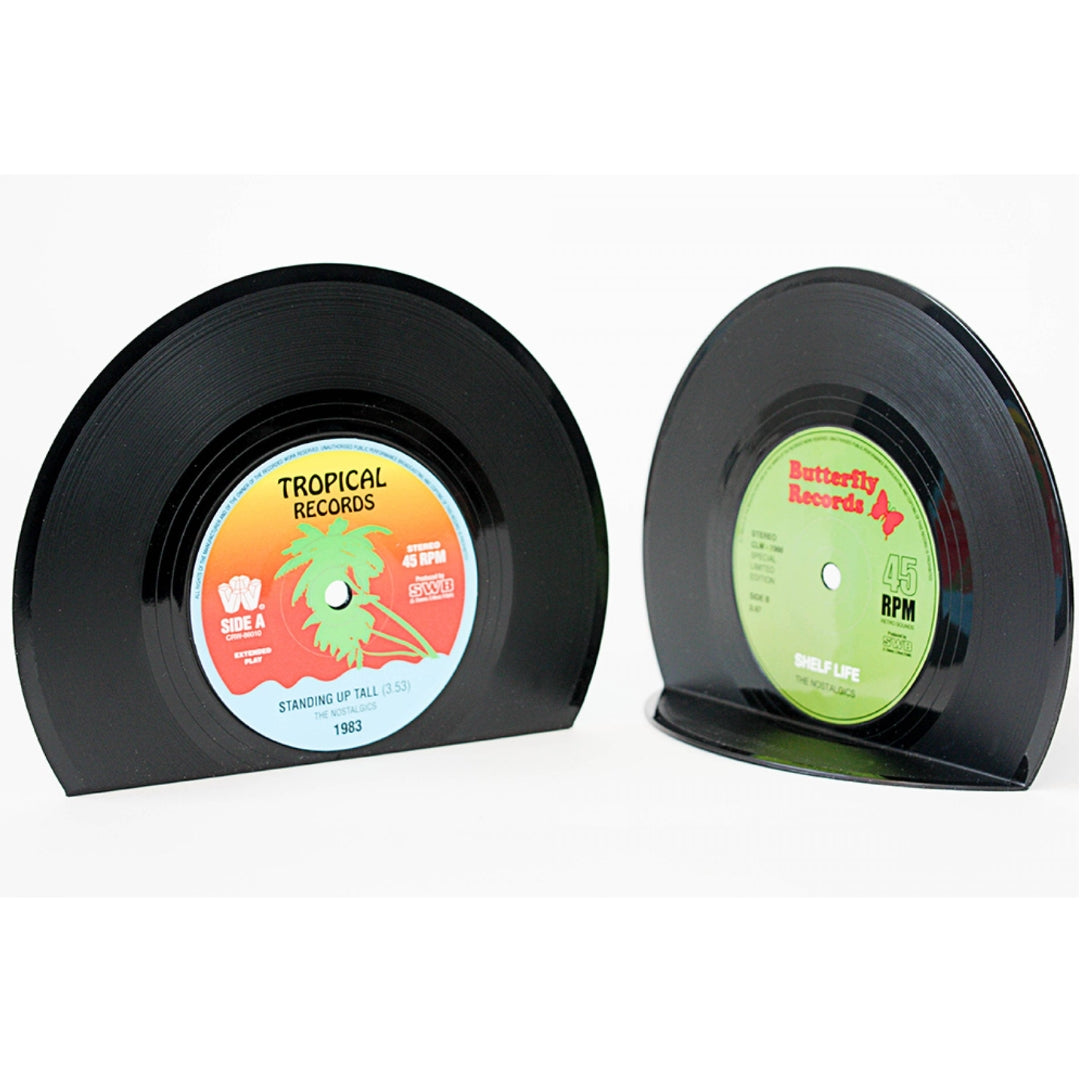 Retro Vinyl Bookends