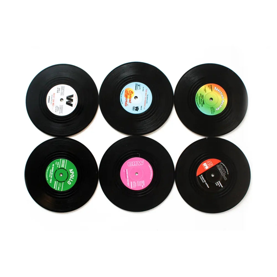 Retro Vinyl Coasters
