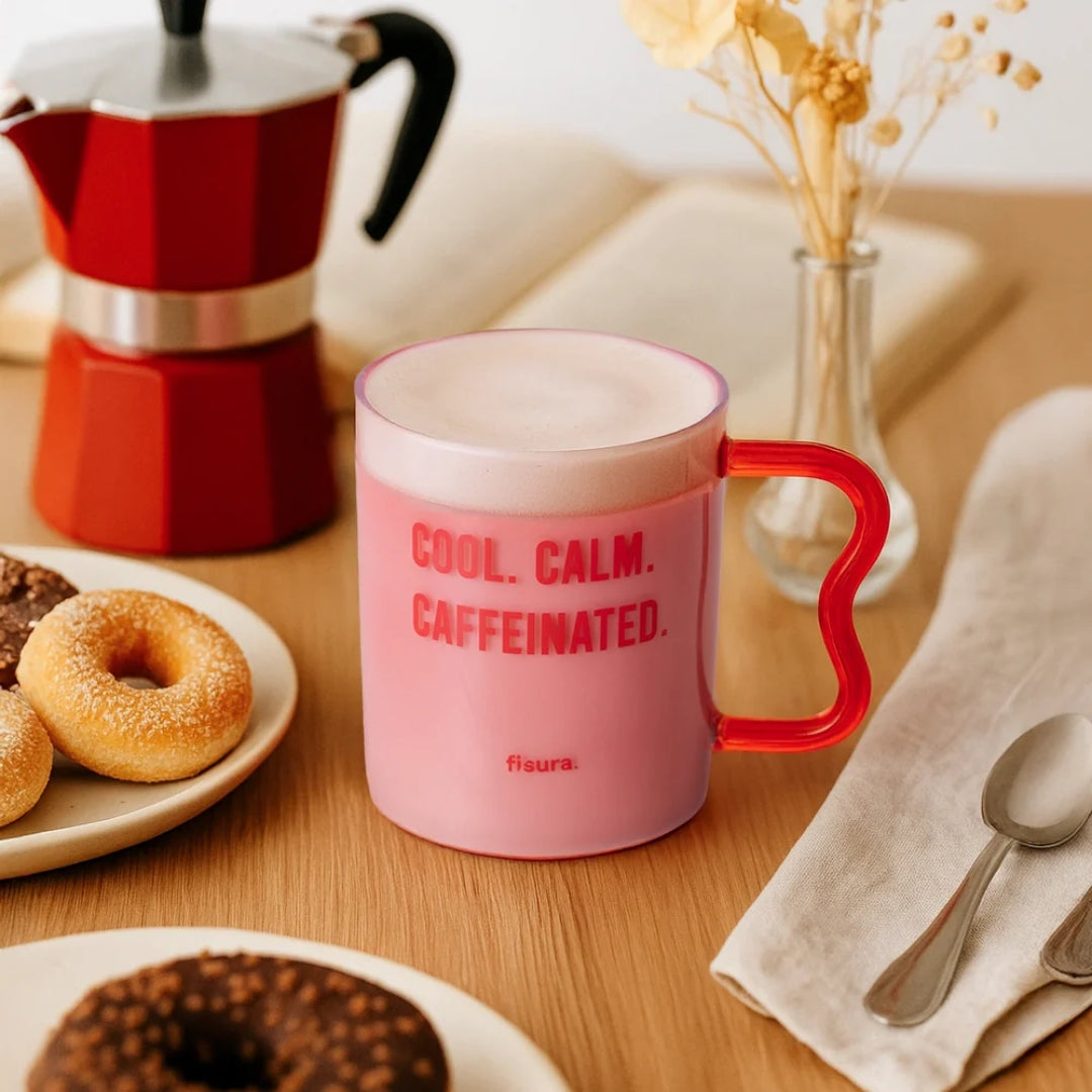 Glass Mug | Cool, Calm, Caffeinated