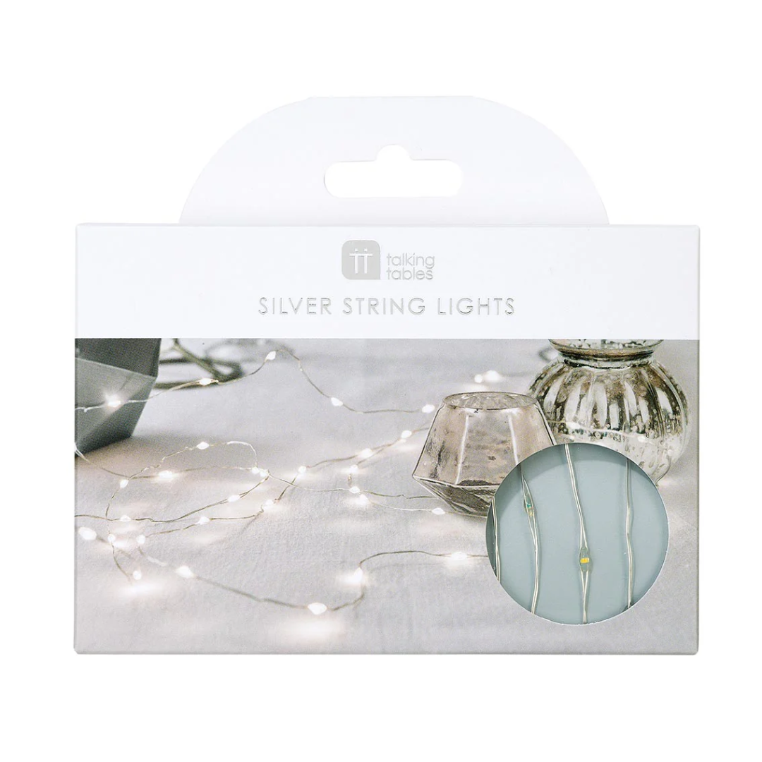Silver Wire LED String Lights