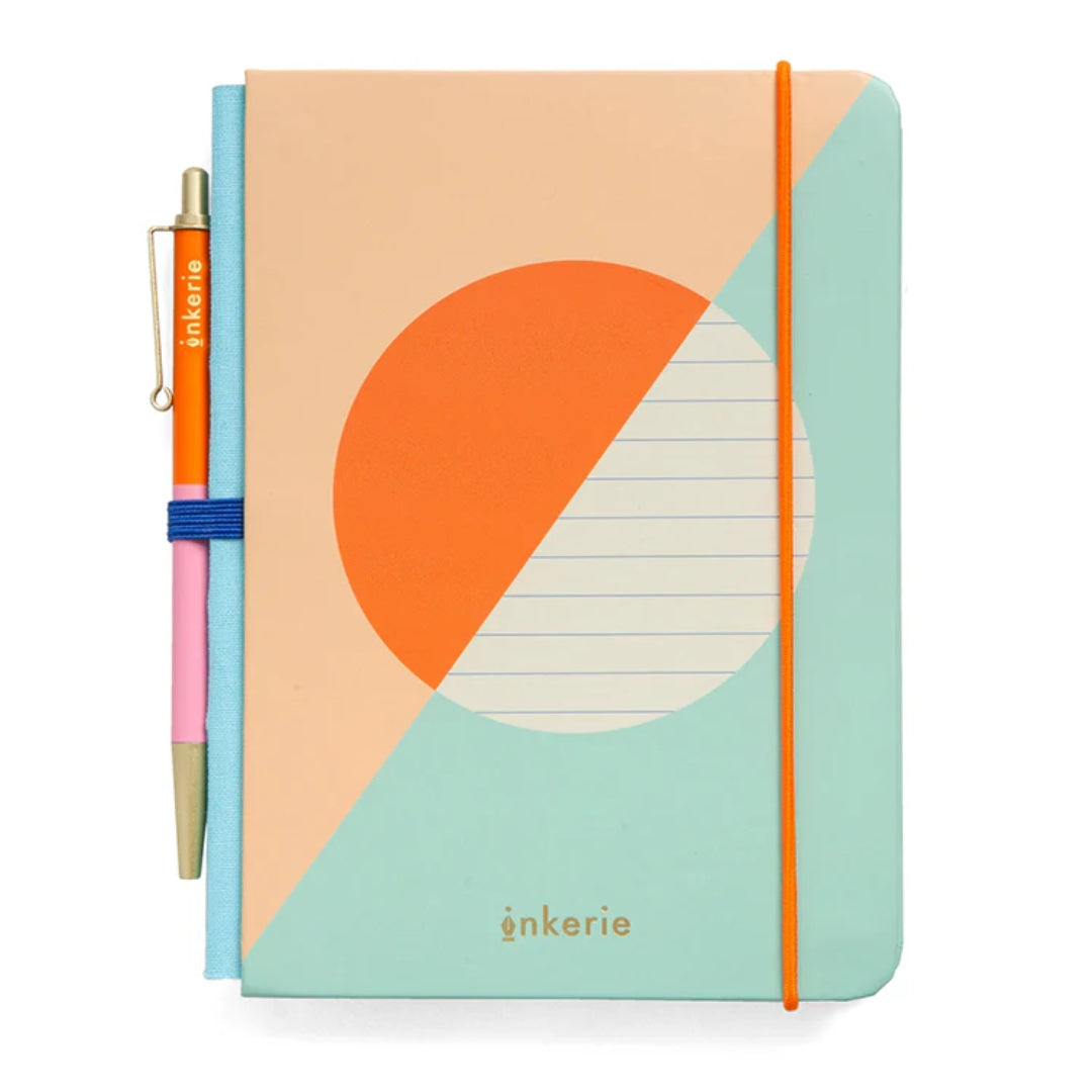 Inkerie Lined Mini Notebook & Pen | Orange