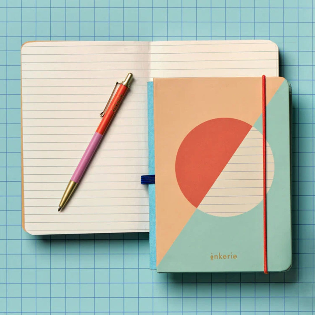 Inkerie Lined Mini Notebook & Pen | Orange