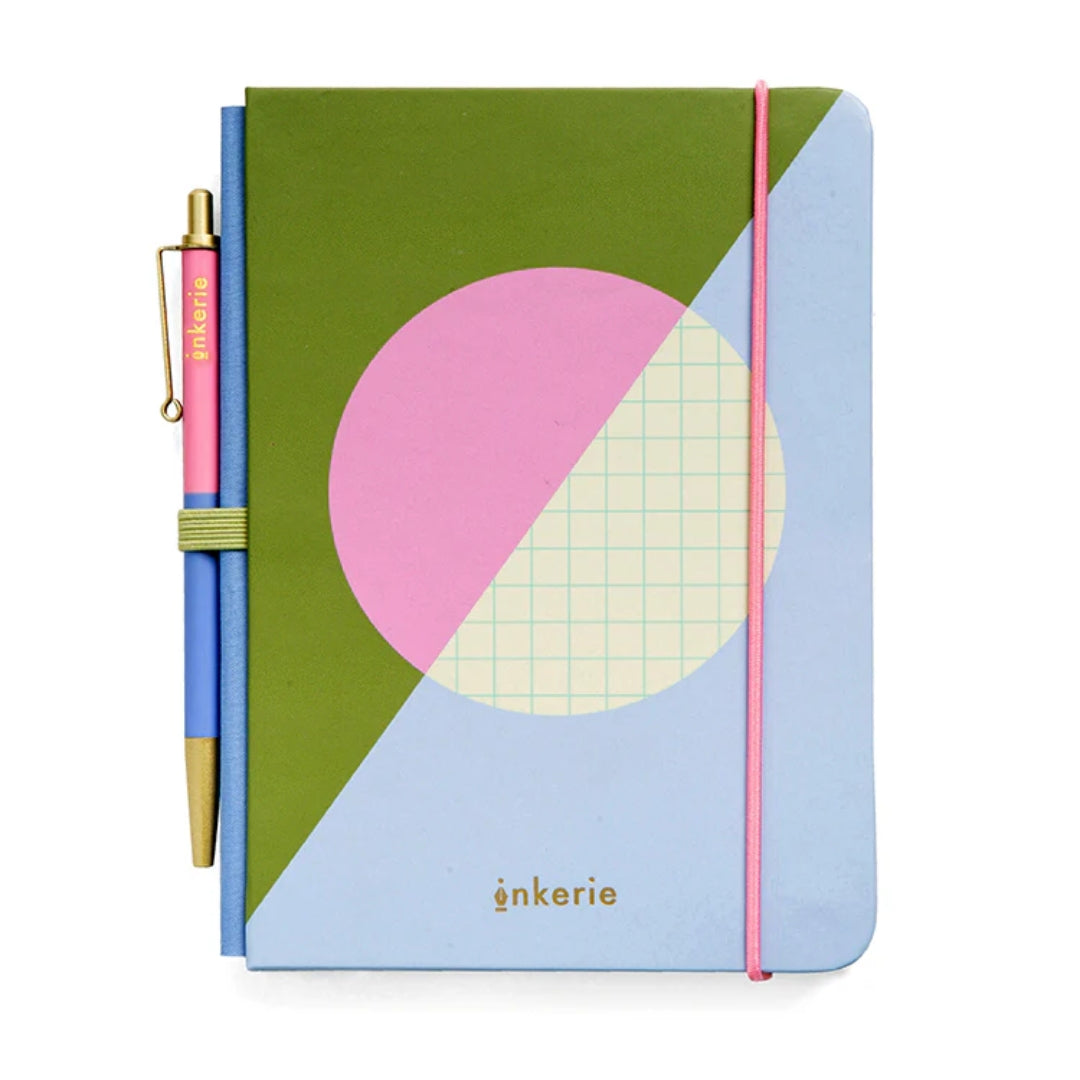 Inkerie Lined Mini Notebook & Pen | Green