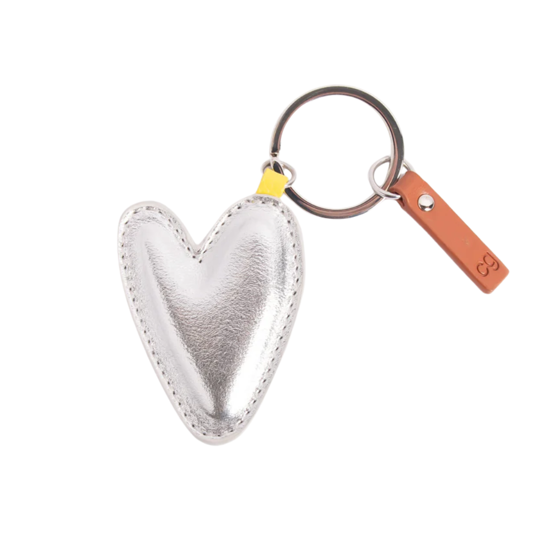 Heart Bag Charm | Silver