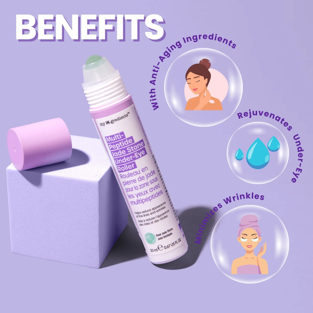 Multi-Peptide Jade Stone Under Eye Roller