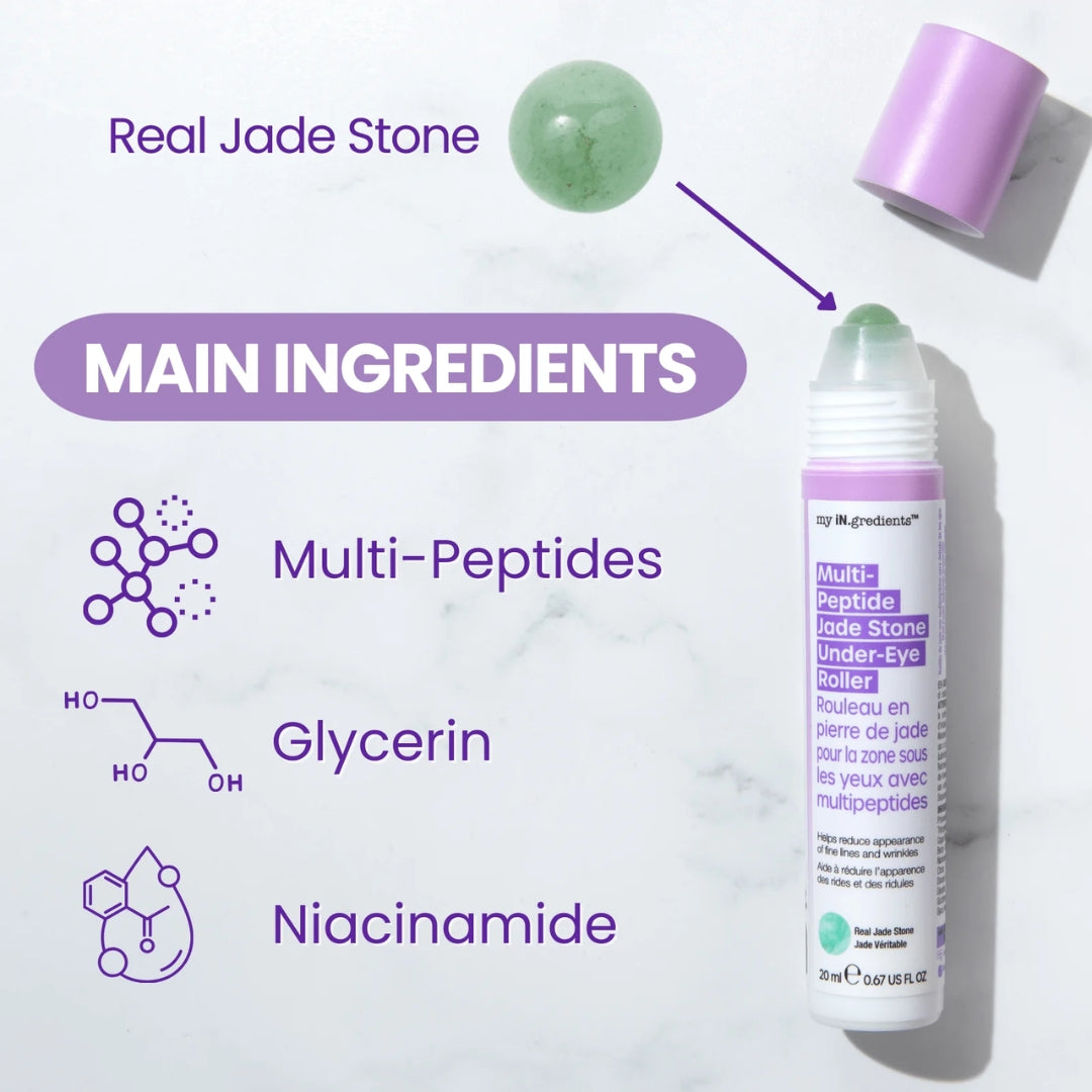 Multi-Peptide Jade Stone Under Eye Roller