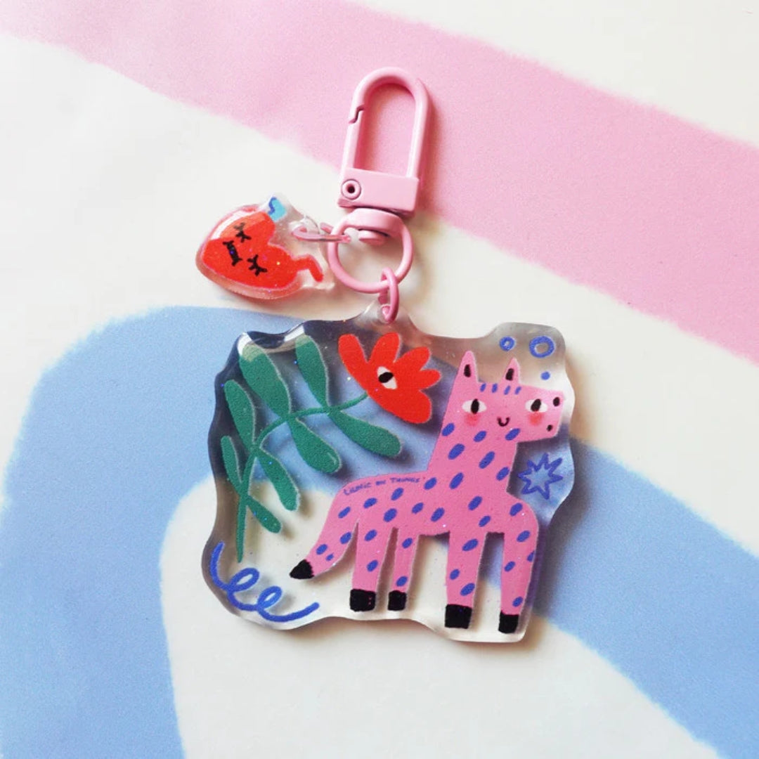 Pastel Friends Keychain | Horse