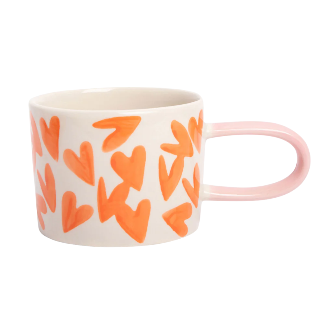 Orange Hearts Mug