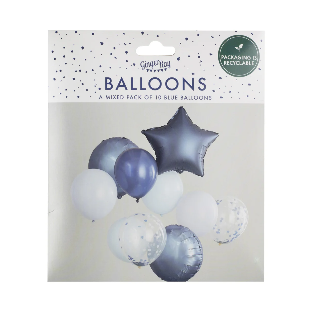 Blue & Confetti Balloon Bundle