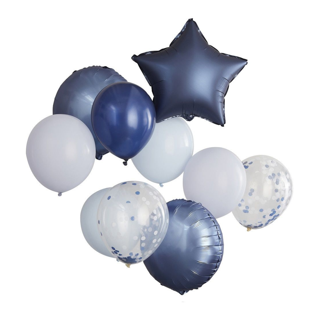 Blue & Confetti Balloon Bundle