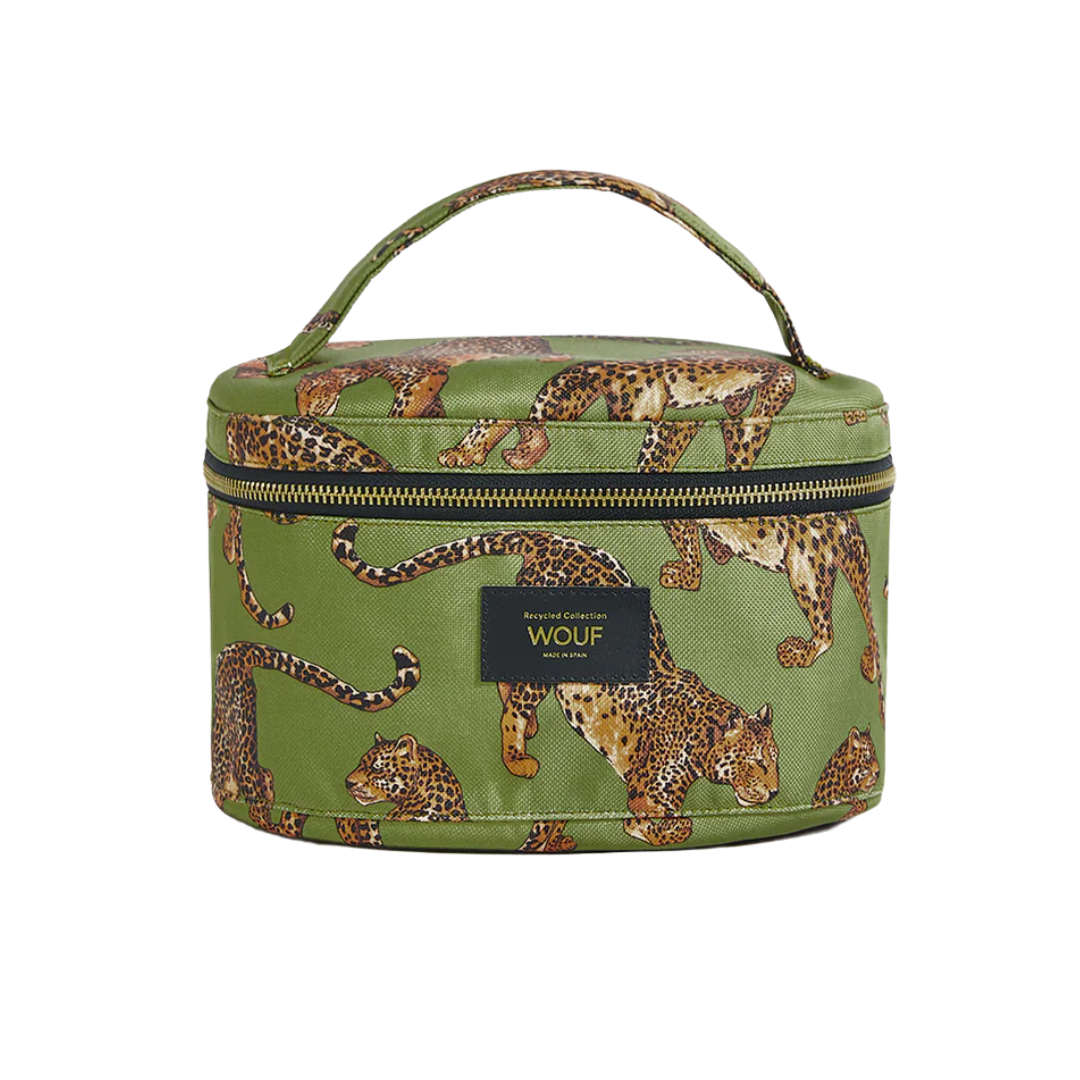 Wouf Vanity Bag | Olive Leopard