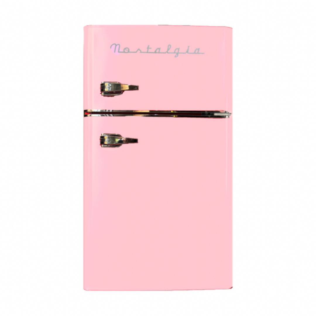 Nostalgia Mini Fridge-Freezer | Pink