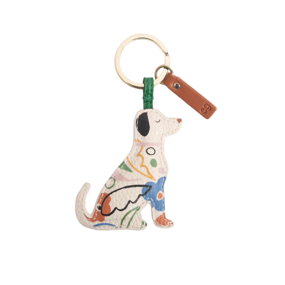 Abstract Botanical Dog Keyring