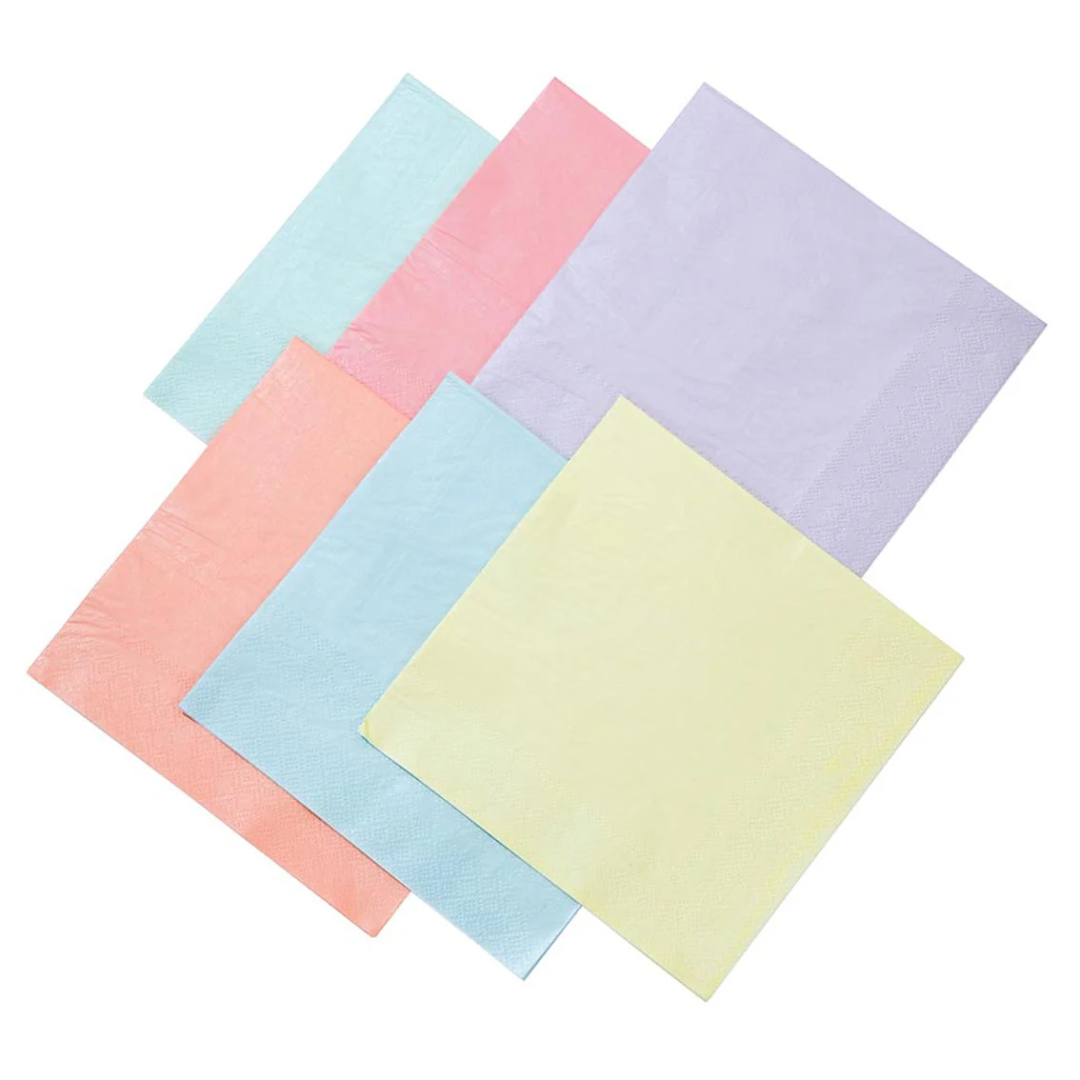 Pastel Paper Napkins Pack of 50