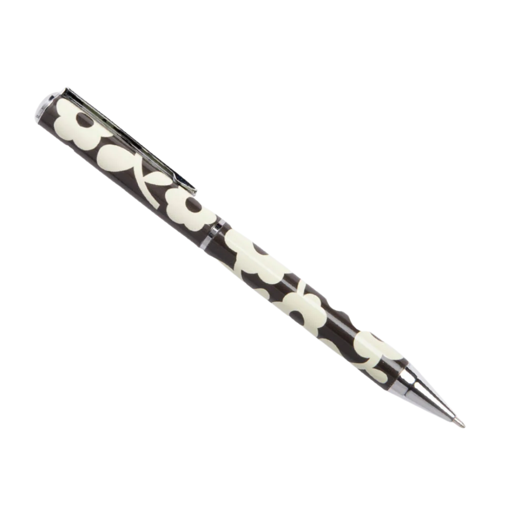 Multi Flower Charcoal Boxed Pen