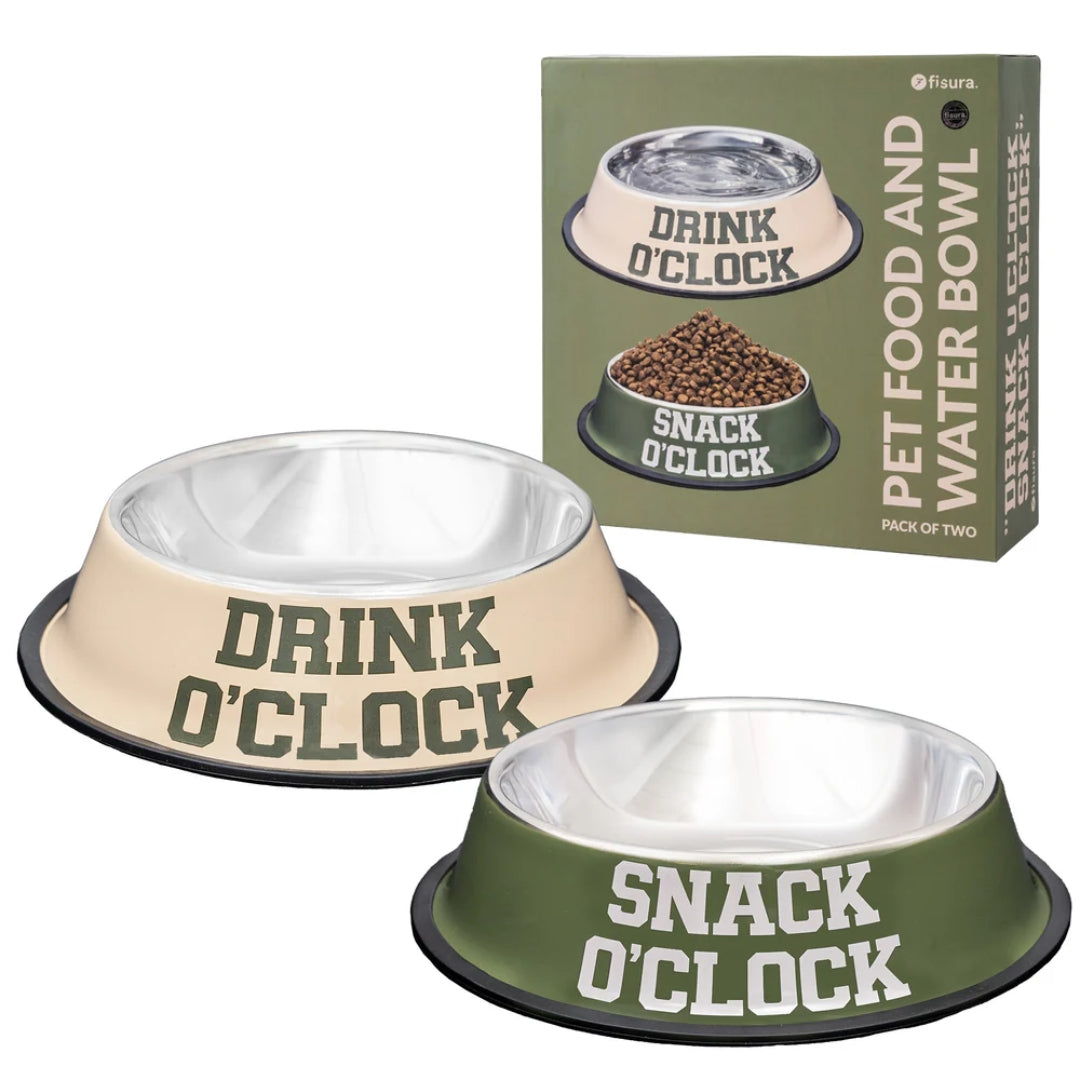 Pet Food & Water Bowl | O'Clock