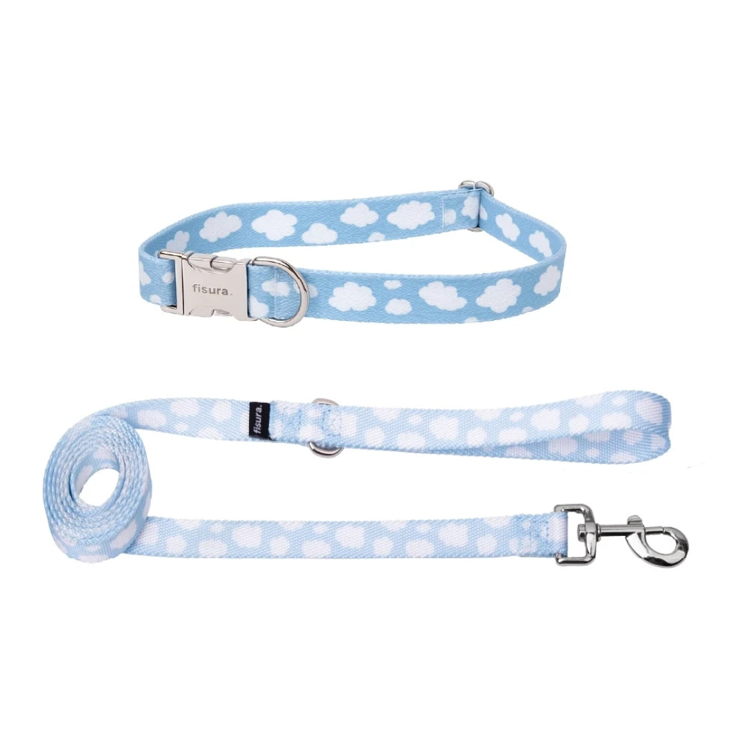 Collar & Leash Large | Clouds